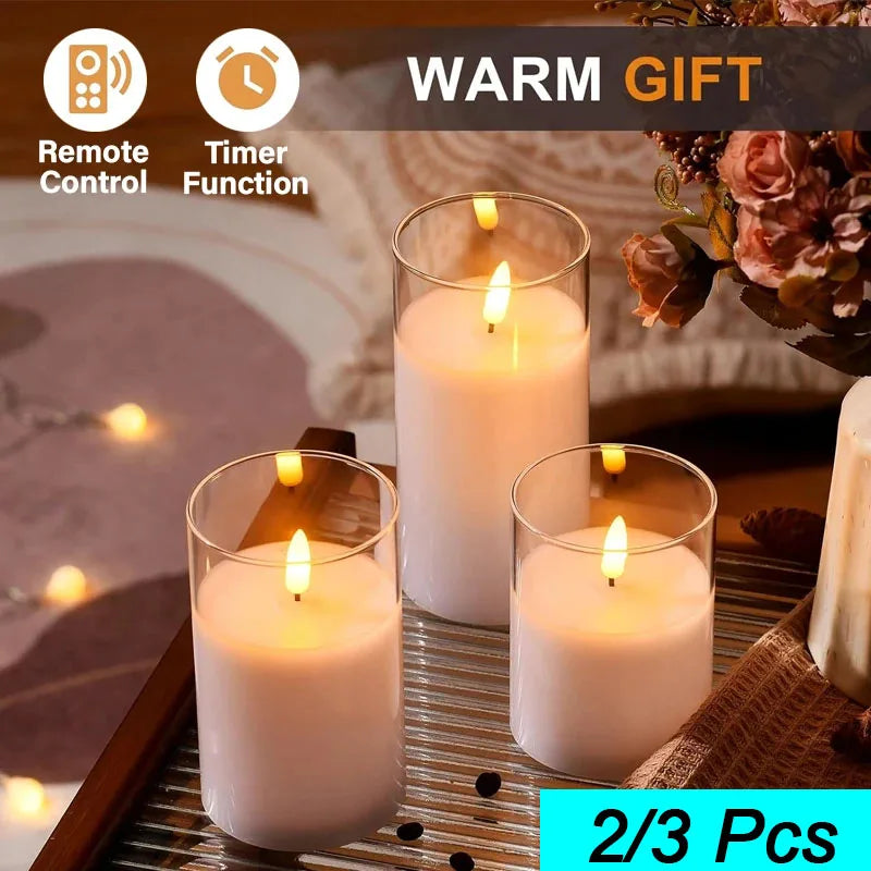 Flameless Flickering Candle Set