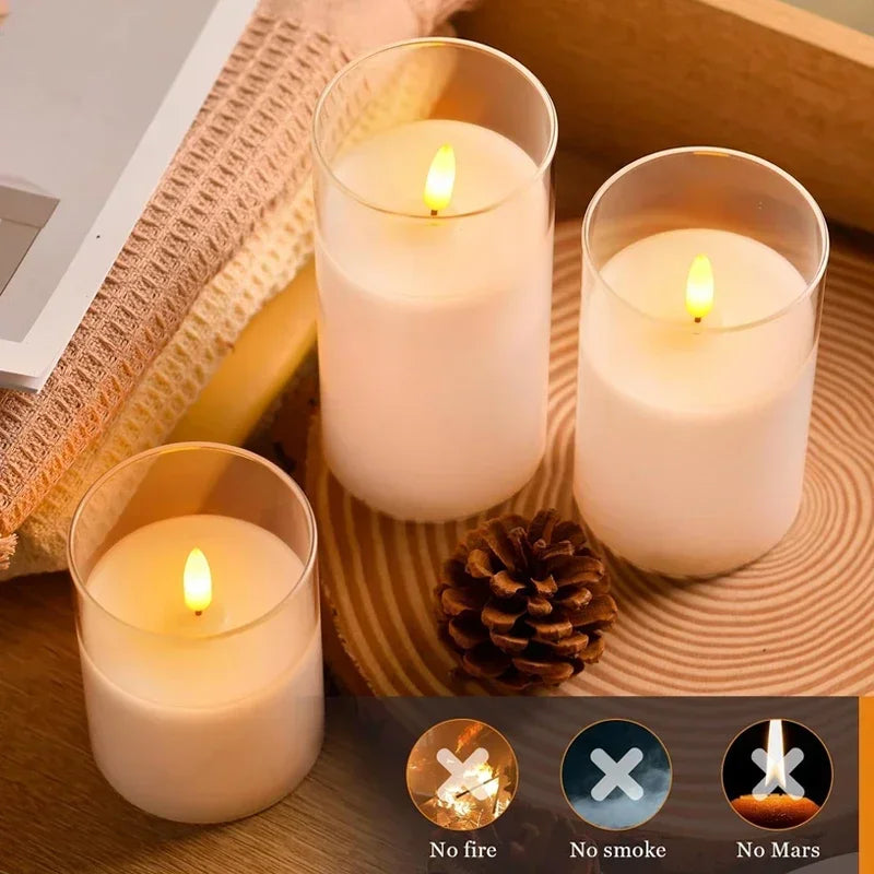 Flameless Flickering Candle Set